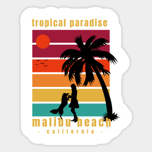 Malibu beach California Sticker